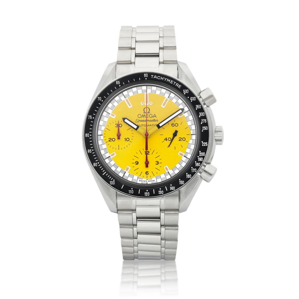 View full screen - View 1 of Lot 8035. Speedmaster Reduced, Reference 3510.12 | A stainless steel chronograph wristwatch with bracelet, Circa 2000 | 歐米茄 |超霸系列 Reduced 型號3510.12 | 精鋼計時鏈帶腕錶,約2000年製.