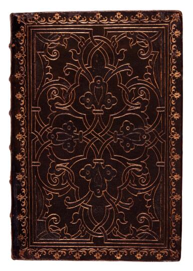 View full screen - View 1 of Lot 106. Des Monstiers, Des estats et maisons plus illustres, Paris, 1549, black morocco gilt by the Salel Binder.