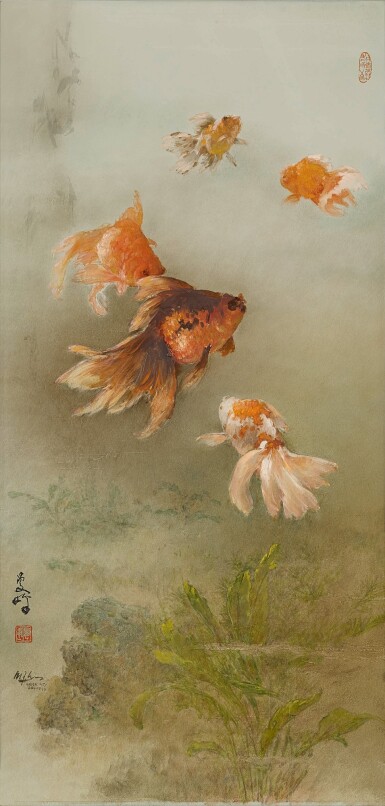 View full screen - View 1 of Lot 759. Lee Man Fong 李曼峰 | Goldfish 金魚.