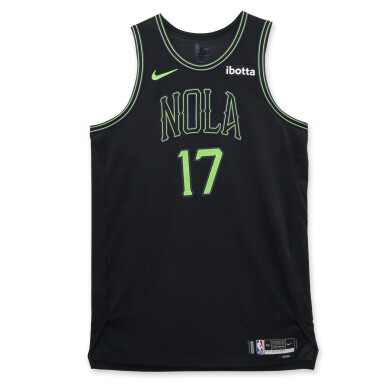 View full screen - View 1 of Lot 82. Jonas Valančiūnas New Orleans Pelicans 2023-2024 In-Season Tournament Game Worn City Edition Jersey.