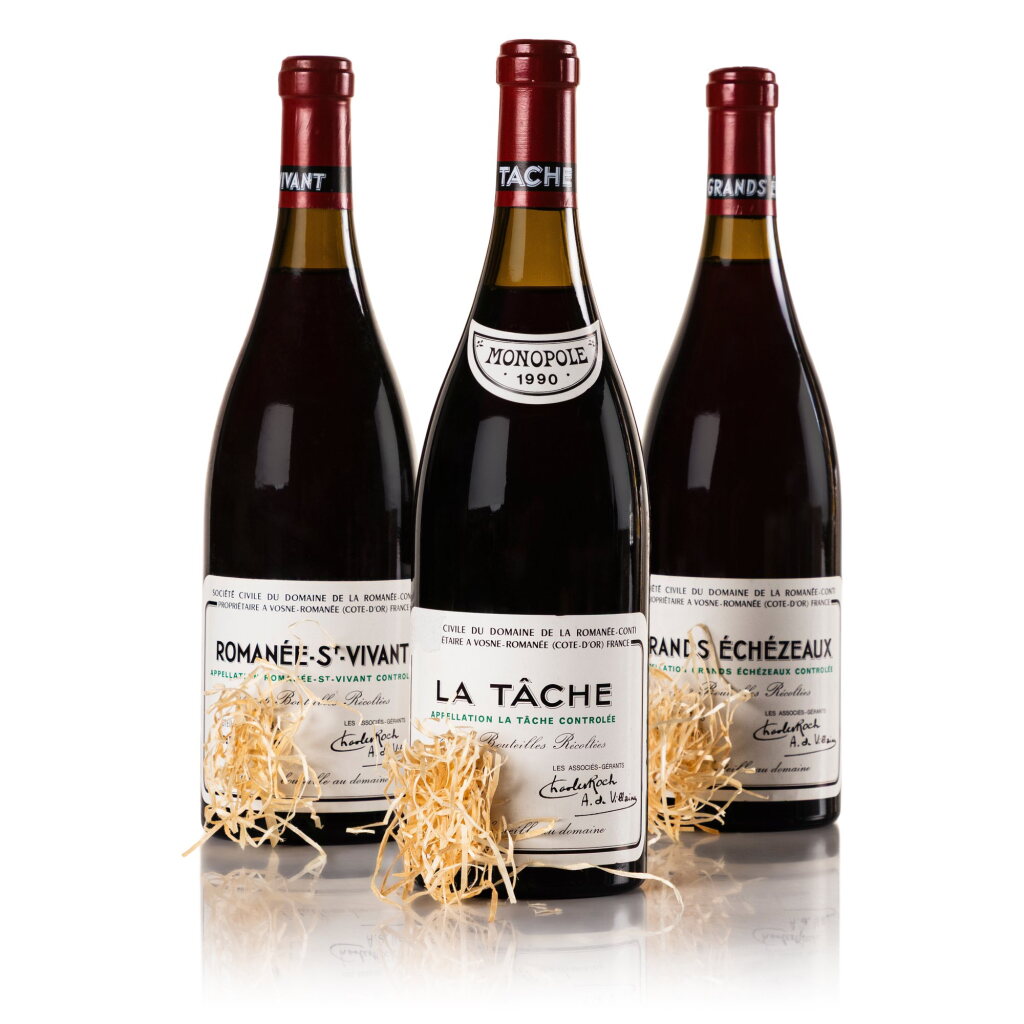 View full screen - View 1 of Lot 644. Assortment Case 1990 Domaine de la Romanée-Conti (3 BT).