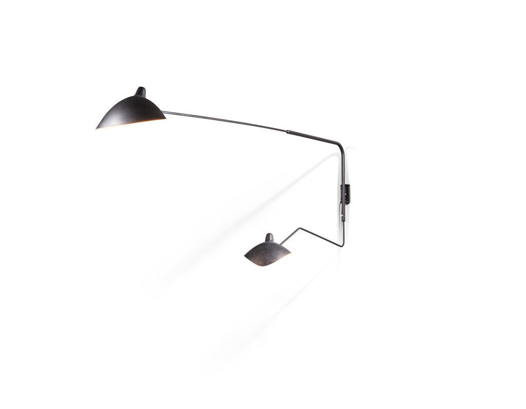 View full screen - View 1 of Lot 28. Angled wall lamp, designed in 1954.