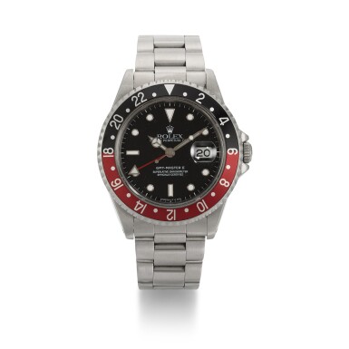 View full screen - View 1 of Lot 336. ROLEX | GMT-MASTER II, REF 16710, STAINLESS STEEL DUAL-TIME WRISTWATCH WITH DATE AND BRACELET, CIRCA 1991.