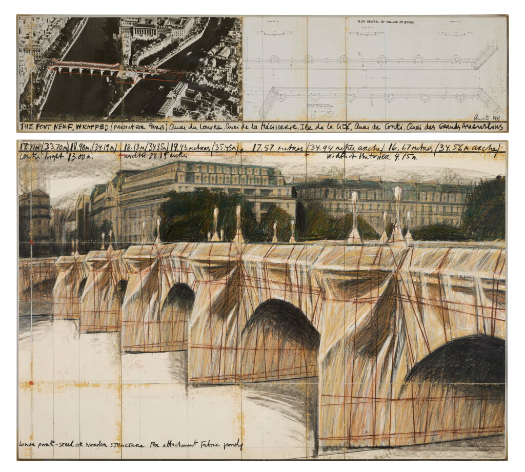 View full screen - View 1 of Lot 81. The Pont Neuf, Wrapped (Project for Paris).