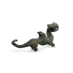 A rare bronze figure of a winged tiger, Eastern Zhou dynasty | 東周 銅翼虎