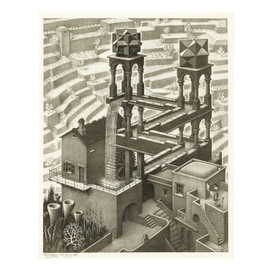 View full screen - View 1 of Lot 109. M. C. ESCHER | WATERFALL (B./K./L./W. 439).