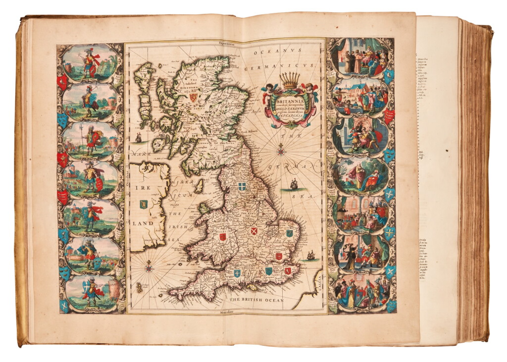 View full screen - View 1 of Lot 16. Jansson | Atlas Novus volume IV. British Isles. Amsterdam, 1646, contemporary Dutch vellum gilt.