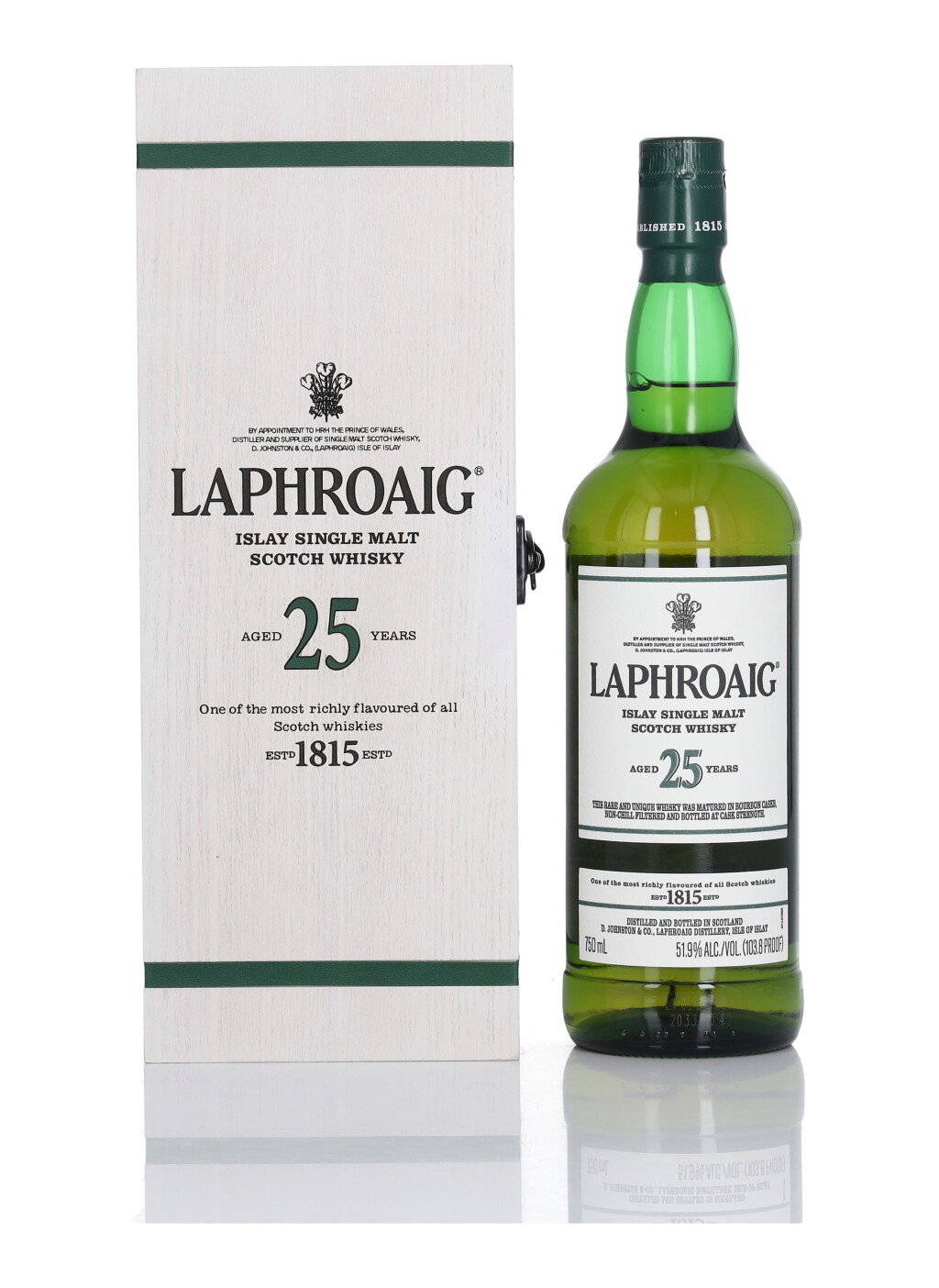 View full screen - View 1 of Lot 81. Laphroaig 25 Year Old Cask Strength 51.9 abv NV (1 Bottle 75cl).