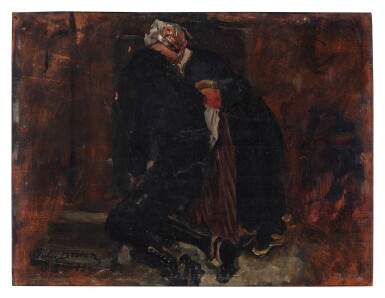 View full screen - View 1 of Lot 891. A Sketch for Le Pardon de Kergoat.