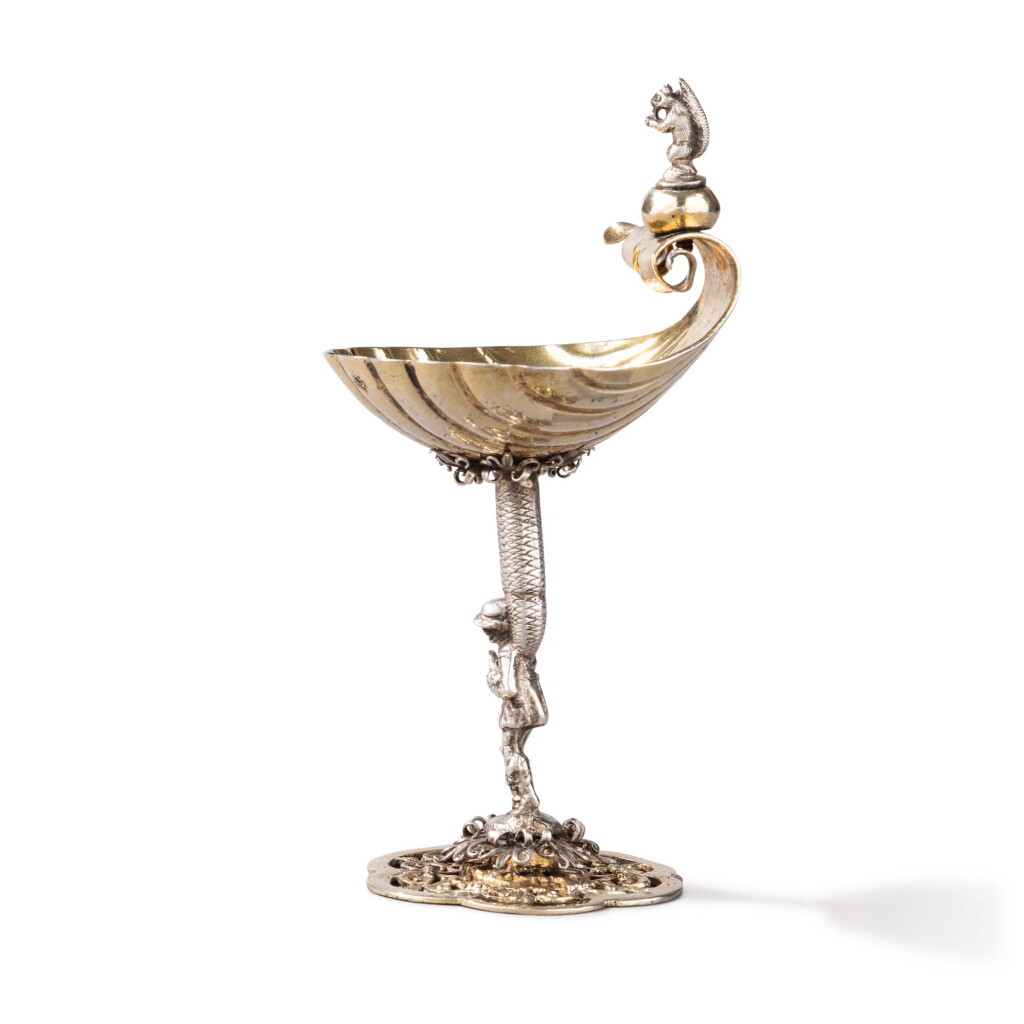 View full screen - View 1 of Lot 254. A German parcel-silver, salt-cellar , Hans Schauer, Nurnberg, circa 1640.