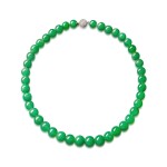Jadeite Bead and Diamond Necklace | 天然翡翠珠 配 鑽石 項鏈