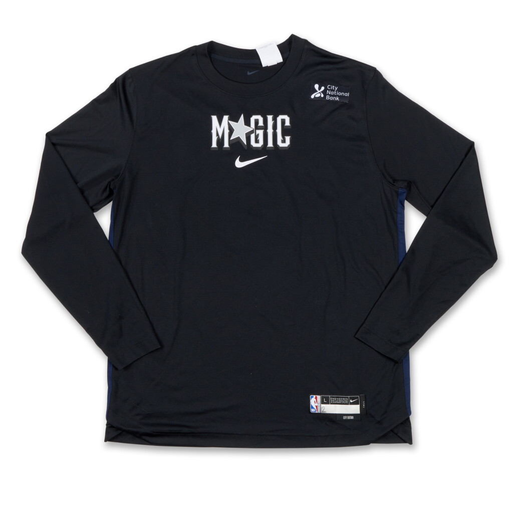 View full screen - View 1 of Lot 174. Caleb Houstan Orlando Magic 2023-2024 City Edition Warmup Set.