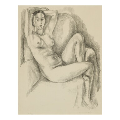 View full screen - View 1 of Lot 113. HENRI MATISSE | NU AU COUSSIN BLEU (D. 442).