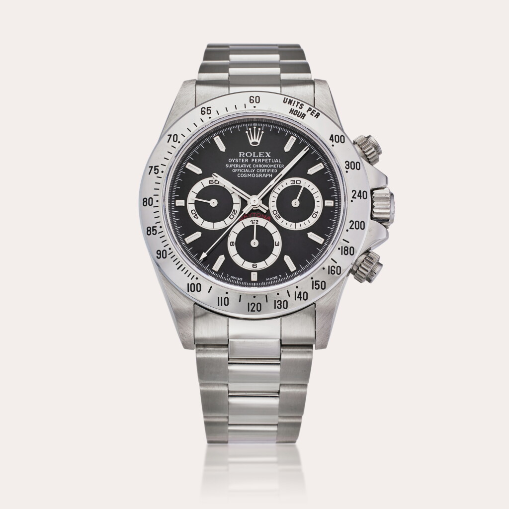 View full screen - View 1 of Lot 158. Reference 16520 N.O.S 'Zenith' Daytona | A stainless steel automatic chronograph wristwatch with bracelet, Circa 1998.