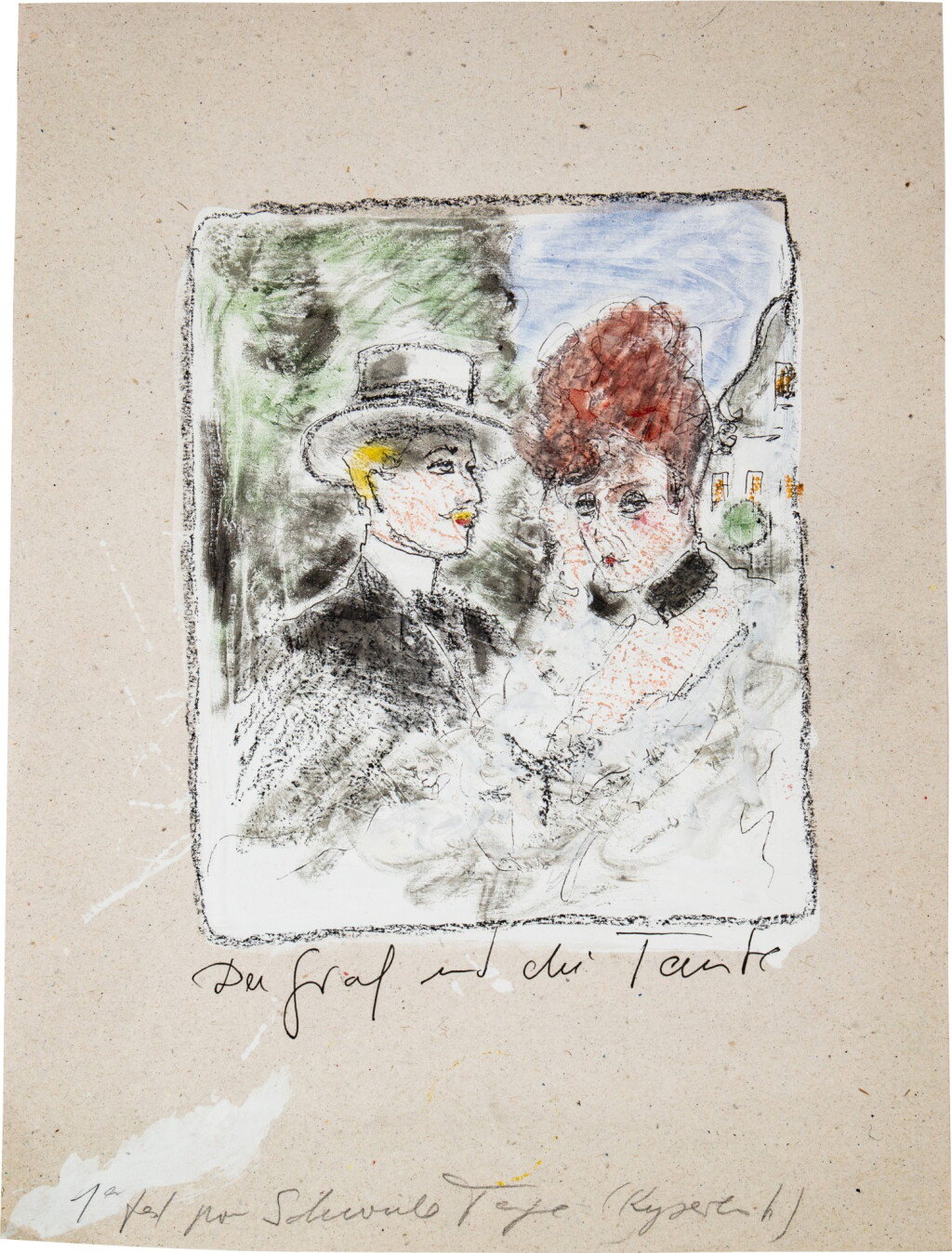 View full screen - View 1 of Lot 78. The Count and the Aunt, three portraits.