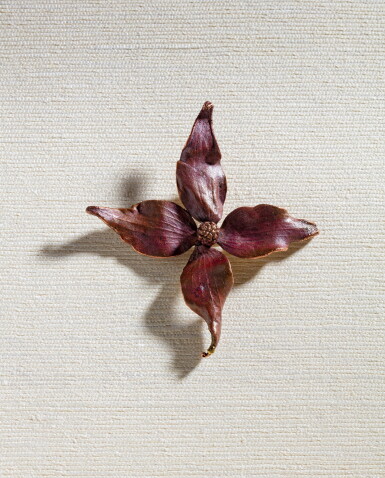 View full screen - View 1 of Lot 164. Broche Cornouiller, pièce unique.