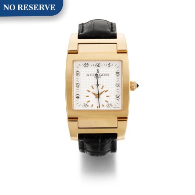 View full screen - View 1 of Lot 1203. DE GRISOGONO | INSTRUMENTO UNO, REF UNO6SNO4 PINK GOLD DUAL-TIME WRISTWATCH WITH DATE CIRCA 2010.