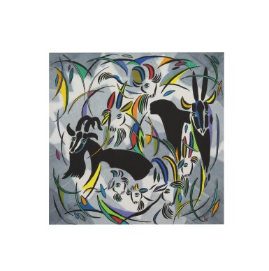 View full screen - View 1 of Lot 9035. 李付元 LI FUYUAN | 山羊 GOATS.
