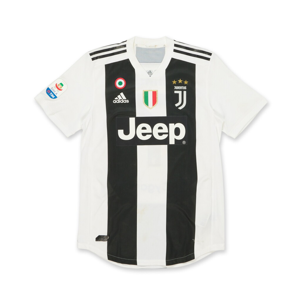 View full screen - View 1 of Lot 4. Cristiano Ronaldo Juventus 2019 ‘Scudetto Clinching’ Match Worn Shirt | First Player to Win the Premier League, La Liga, and Serie A Titles.