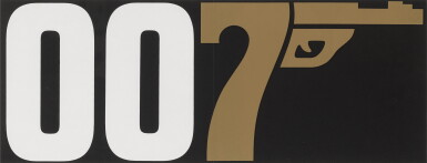 View full screen - View 1 of Lot 183. The Man with the Golden Gun (1974), advance mini banner (white 007), German.