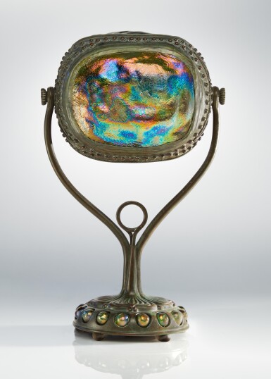 View full screen - View 1 of Lot 311. Jeweled "Turtle-Back" Desk Lamp.