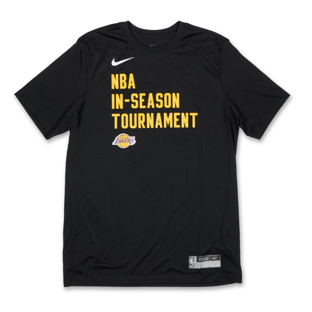 View full screen - View 1 of Lot 76. Alex Fudge Los Angeles Lakers 2023-24 In-Season Tournament Quarterfinals City Edition Warmup Top.