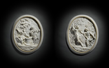 View full screen - View 1 of Lot 31. Christ and the Samaritan Woman; Apollo and Daphne.