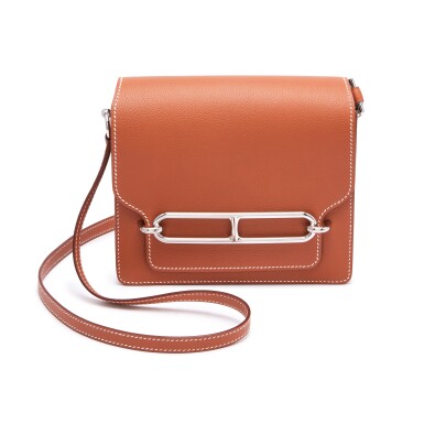 View full screen - View 1 of Lot 8511. Gold Roulis Mini in Evercolor Leather with Palladium Hardware, 2020.