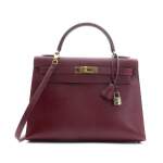 Rouge H Courchevel Sellier Kelly 32 Gold Hardware, 1997