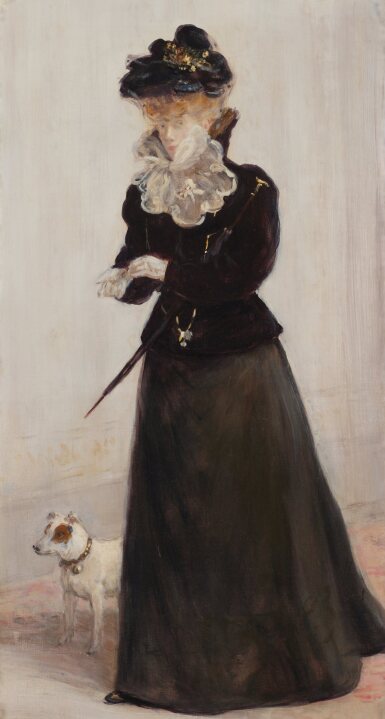 View full screen - View 1 of Lot 183. Elégante au Chien.