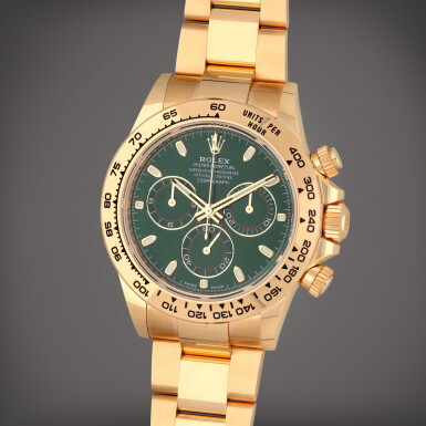 View full screen - View 1 of Lot 89. Daytona 'John Mayer', Reference 116508 A yellow gold chronograph wristwatch with bracelet Circa 2023.