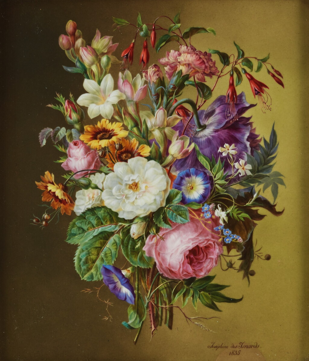 View full screen - View 1 of Lot 277. A LARGE PARIS PORCELAIN PLAQUE, DATED 1835.