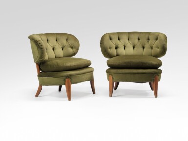 View full screen - View 1 of Lot 13. Pair of armchairs.