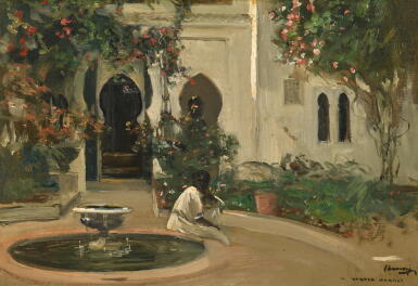 View full screen - View 1 of Lot 39. SIR JOHN LAVERY, R.A., R.H.A., R.S.A. | A MOORISH GARDEN.