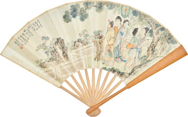 View full screen - View 1 of Lot 913. 沈燧 〈長恨歌〉詩意,陳翰 行書 | Shen Sui, Emperor Ming Huang.