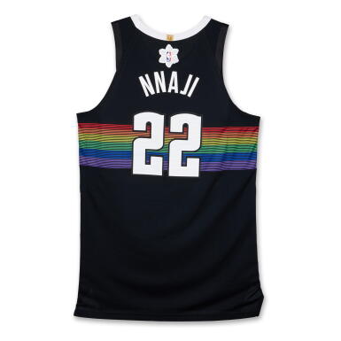 View full screen - View 1 of Lot 38. Zeke Nnaji ‘Christmas Day’ Denver Nuggets 2025-2026 Game Worn City Edition Jersey.