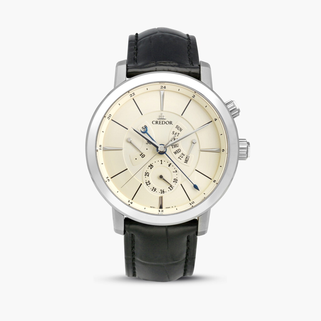 View full screen - View 1 of Lot 8852. Reference GCBT997 | A stainless steel dual time zone wristwatch with date, retrograde day and power reserve indication, Circa 2025.