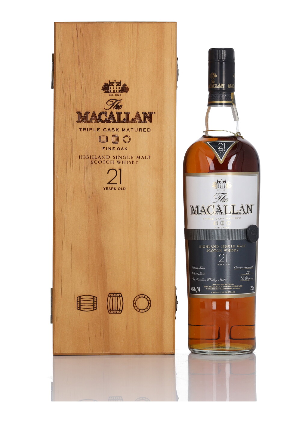 View full screen - View 1 of Lot 12. The Macallan 21 Year Old Fine Oak 43.0 abv NV (1 Bottle 75cl).
