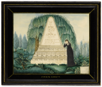 AMERICAN SCHOOL, 19TH CENTURY | WATERCOLOR MOURNING PICTURE FOR JOHN DAGGETT