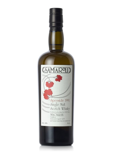 View full screen - View 1 of Lot 1065. The Macallan Samaroli Cask #4139 45.0 abv 1991 (1 BT70).