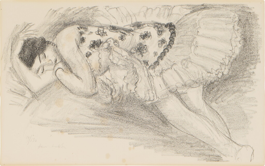 View full screen - View 1 of Lot 418. Danseuse endormie au divan, from Dix Danseuses (Duthuit 485).