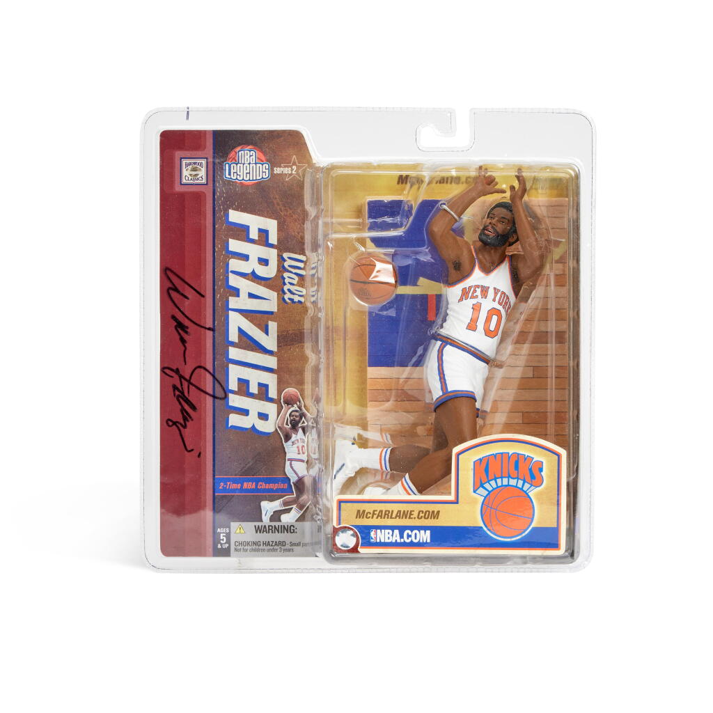 View full screen - View 1 of Lot 216. Walt Frazier NBA Legends Series 2 Signed New York Knicks Action Figure .