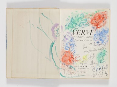 View full screen - View 1 of Lot 13. MARC CHAGALL | L'ANGE AUX FLEURS POUR T. KOLLEK.