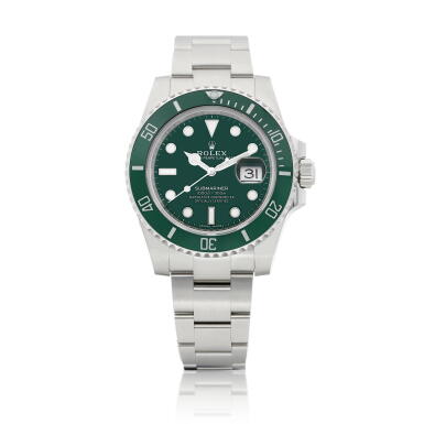View full screen - View 1 of Lot 2019. Submariner "Hulk", Reference 116610LV | A stainless steel wristwatch with date and bracelet, Circa 2018 | 勞力士 | Submariner "Hulk" 型號116610LV | 精鋼鏈帶腕錶,備日期顯示,約2018 | .