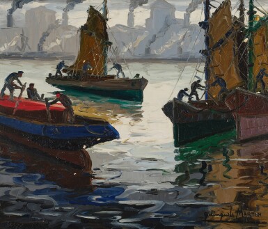 View full screen - View 1 of Lot 473. Día gris en La Boca.