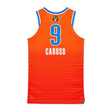 View full screen - View 1 of Lot 30. Alex Caruso Oklahoma City Thunder 2024-2025 Emirates NBA Cup Finals Game Worn Statement Edition Jersey | Matched to 2 Games.