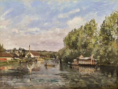 View full screen - View 1 of Lot 140. La Seine à Port-Marly.