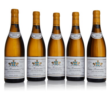 View full screen - View 1 of Lot 132. Puligny Montrachet, Les Folatières 2013 Domaine Leflaive (5 BT).