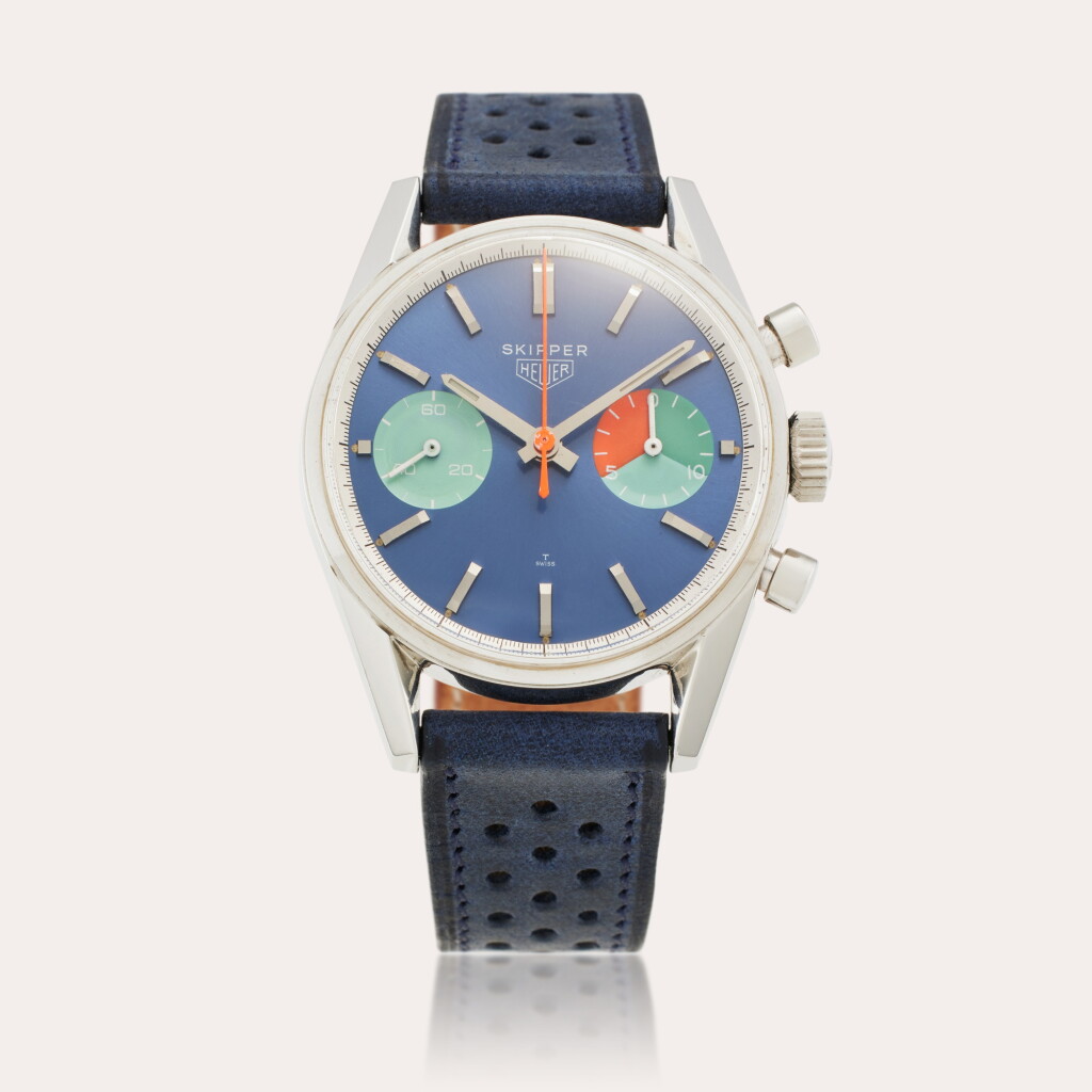 View full screen - View 1 of Lot 104. Reference 7753 Skipper ‘Skipperrera’ | A stainless steel chronograph wristwatch with regatta timer, Circa 1968.