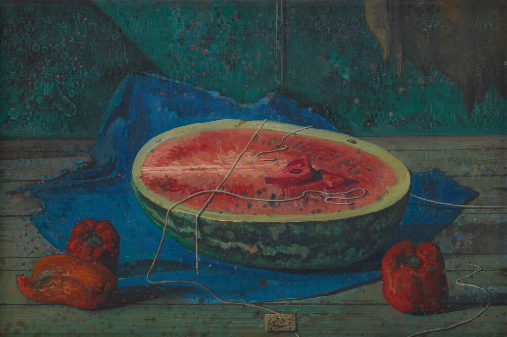 View full screen - View 1 of Lot 71. The Water-Melon and 3 Red Peppers.